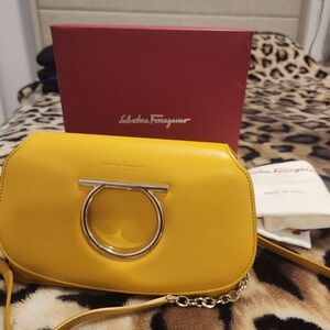 Salvatore Ferragamo Mustard Yellow Crossbody Bag